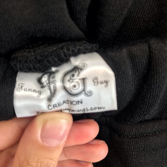 Black Funny Guy Button Up Pants Size-Small - Picture 3 of 3